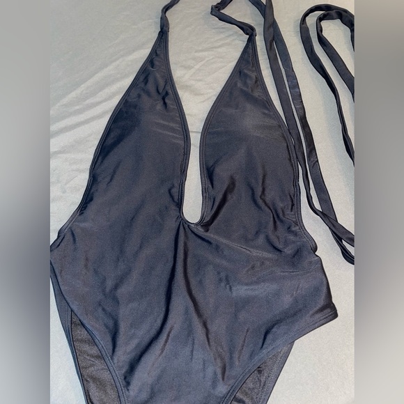 Multi-way Women’s One Piece Swimsuit High Waist Bikini with Tie Medium, Black - Picture 12 of 12